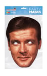 Roger Moore Single 2D Card Party Face Mask - Celebrity Film Star