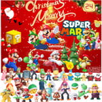 Super Mario Barn Julkalender 2023, 24 överraskande julklappar med Mario Leksaker i färgglada färger