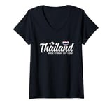 Womens Travel Souvenirs Makes My Heart Skip A Beat I Love Thailand V-Neck T-Shirt