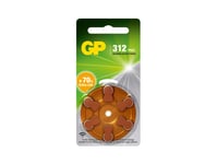 Gp Batteries 103250, Engångsbatteri, 312, Pr41, Zink-Luft, 1,45 V, 6 Styck, Orange