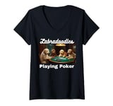 Womens Dogs Playing Poker Labradoodles Dog Labradoodle Australian V-Neck T-Shirt