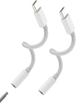 Adaptateur Usb C Jack Vers Casque 3.5Mm (Lot De 2)Pour Iphone 16 15 Pro Compatible Avec Samsung Galaxy S23 S24 Pour Ipad10 Ecouteur Prise Cable Audio Pour Apple Type C Aux Connecte[QUE073225]