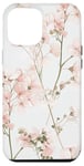 Coque pour iPhone 12 Pro Max Rose pastel Fleurs sauvages Fleurs sauvages Vintage Botanique