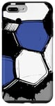 Coque pour iPhone 7 Plus/8 Plus Maillot de football pour homme Bleu et noir