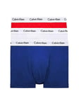 Calvin Klein Trunk 3pk Homme Trunk, Multicolore (White/Red Ginger/Pyro Blue), XL