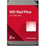 Intern hårddisk - WESTERN DIGITAL - Red Plus - 2TB - 3,5" - Dedikerad NAS - 5400 RPM Class - SATA 6 GB/s (WD20EFPX)