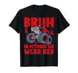 In October We Wear Red Dyslexia Awareness Kids Boys Girls T-Shirt