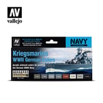 AIRBRUSH PAINTS - VALLEJO MODEL AIR - KRIEGSMARINE WII COLORS (8 x 17ML) - 71616