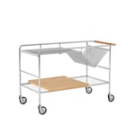 &Tradition - Alima Trolley NDS1 Chrome / Lacquered Oak - Tarjoiluvaunut - Note Design Studio - Puun värinen - Metalli/Puu