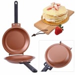 Non-stick Skillet Flip Pot Stainless Steel Frying Pan