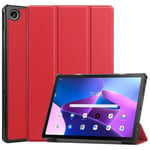 Lenovo Tab M10 Plus (3rd Gen) TB125 Tri-Fold PU Case Red