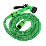 Tuyau d'arrosage flexible Tuyaux extensible magique Tuyau en plastique tuyau d'eau avec Pistolet de lavage de voiture pulvérisation-vert