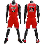 unbrand Enfant garçon NBA Michael Jordan # 23 Chicago Bulls Short de Basket-Ball Retro Maillots d'été Uniforme de Basket-Ball Top & Shorts