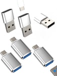 Lot de 6 câbles adaptateurs USB C OTG de type C pour Apple iPhone 15 Pro Max Plus pour iPad Air4/5 Mini6 MacBook Compatible avec Samsung Galaxy S22 S23 Accessoire Thunderbolt USB 3.0 Port souris.[G2068]