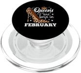 Queens are Born in February - Anniversaire drôle de février PopSockets PopGrip pour MagSafe