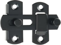 Verrou Porte Coulissante Serrure Volet Loquet Porte Verrou Portail à Bascule Boulon avec Vis pour Porte,Fenêtre,Placard et Jardin,Finition Noir Mat en Acier Inoxydable,EMS9003-B(Q172)