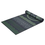 Gaiam Premium Print Reversible Yoga Mat, Boho Folk, 6mm