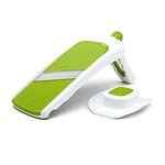 Chef'n SleekSlice Collapsible Mandoline Food Slicer, Collapsible with 6 Thickness Settings, 35 x 11 x 3 cm,White, Green