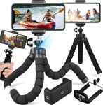 Trépied Flexible avec Clip Universel pour Smartphone,Appareil Photo,caméra d'action,Octopus,trépied Universel,Selfie Tripod,Monkey pod,Mini Support de téléphone Portable pour Samsung(Q1361)