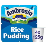 Ambrosia Devon Ready-to-Eat Original Rice Pudding, 4 x 125 g Pots (Pack of 1)