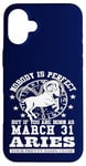 Coque pour iPhone 16 Plus Zodiac Bélier 31 mars Horoscope drôle Fête d'anniversaire