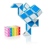 CUBIDI® Magic Snake Cube | Jouet de Poche pour Les Enfants de 4 à 8 Ans | Cadeau Anniversaire Enfants invites | Cadeau pour élèves - 36 Blocs | 2,3 mm x 1,8 mm | Bleu