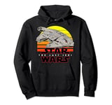 Star Wars The Last Jedi Millennium Falcon Striped Sunset Pullover Hoodie