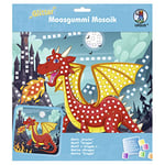 Ursus- Cartoon Tableau mosaïque Paillettes « Dragon » -Kit de Bricolage pour Une Image adhésive en Caoutchouc Mousse-Environ 25 x 25 cm avec Support, 10137326, coloré