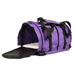 SturdiBag SB3-PRO-P Sac de Transport pour Animal Domestique Taille XL : Hauteur Flexible pour Chat et Chien, côtés Souples avec Clips de sécurité et Sangles de Ceinture de sécurité, Violet, 50,8 x