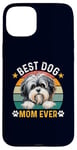 Coque pour iPhone 15 Plus Meilleure mère de chien Lowchen de tous les temps, propriétaire et amante de chiens amusants et rétro