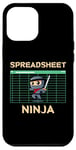 Coque pour iPhone 12 Pro Max Ninja for Spreadsheet Lovers Fans Office Citation drôle