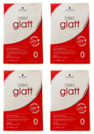 4 x Schwarzkopf Glatt Professional Hair Straightener Curly Frizzy Styling No 0