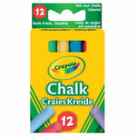 Crayola Anti Dust Assorted Coloured Chalk (Pack of 12)