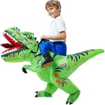 Barn T-Rex Dinosaurie Uppblåsbar Kostym Barn Anime Purim Halloween Jul Fest Cosplay Kostymer Klänning Kostym för Pojkar Flickor Barn Storlek Kids Siz kids size5 Fit Height 120-145cm