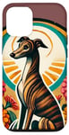 Coque pour iPhone 15 Illustration Art Nouveau Brindle Greyhound