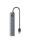 ORICO CL7U USB-C to 7x USB 3.0 Hub Adapter (gray) USB hub - USB 3.0 - 7 ports - Grå