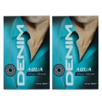 2x Denim Aqua After Shave Lotion 100ml