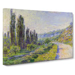 Lane In The Country By Claude Monet Classic Painting Canvas Wall Art Print Ready to Hang, Framed Picture for Living Room Bedroom Home Office Décor, 20x14 Inch (50x35 cm)