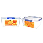 Sistema KLIP IT PLUS Food Storage Container | 5.5 L Square | Stackable & Airtight Fridge/Freezer Food Boxes with Lids & KLIP IT Food Storage Container | 5 L