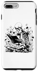 iPhone 7 Plus/8 Plus Skeleton Reading Book Floral Wisdom Funny Book Lover Case