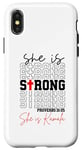 Coque pour iPhone X/XS Elle est forte Proverbes 31:25 Elle est Kamala Black Woman Facts