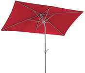 Schneider Parasol Porto rouge rectangulaire 300 x 200 cm 643-77, structure en acier, toile polyester 6,7 kg