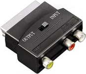 Scart to RCA Composite and LR Audio Adaptor, TV, Television, Input/Output Switch