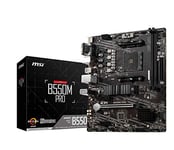 MSI B550M PRO Motherboard M-ATX - Supports AMD Ryzen 3rd Gen Processors, AM4, DDR4 Boost (4600MHz/OC), 1 x PCIe 4.0/3.0 x16, 1 x M.2 Gen4 x4, HDMI, Gigabit LAN