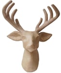 Country Love Crafts Reindeer Head Papier Mache, Beige