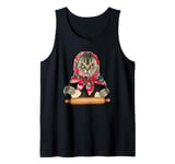 Babushka Cat, Pierogi Cat, Pierogi Babushka Lady Cat Tank Top