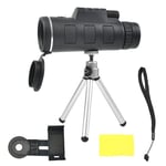 40 * 60 Monocular Telescope for Mobile Phone with Mobile Phone Clip and Tripod, High Power Monocular Telescope with Waterproof and Fog-proof Prism for Watching Birds, Wildlife, Hunting, Travelling etc