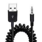 USB to 3.5mm Audio Jack Coiled Cable YACSEJAO 3.5mm Male AUX Audio Jack to USB