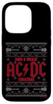 Coque pour iPhone 14 Pro AC/DC Have A Rockin' Christmas Rouge et Gris