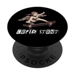 Skating Cupid C Word Funny Embarrassing Cupid Stunt PopSockets Swappable PopGrip